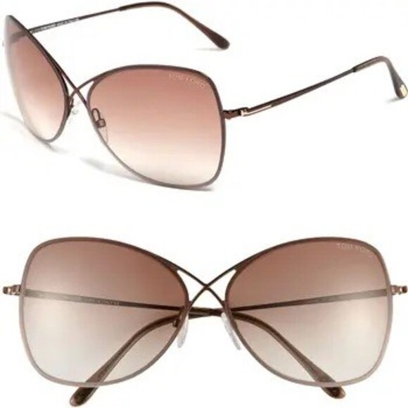 Tom Ford Accessories - Tom Ford Colette Butterfly Oversized Sunglasses bronze Frame Brown Lenses